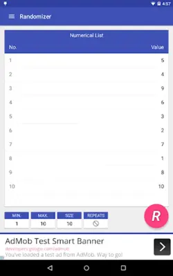 Randomizer android App screenshot 3